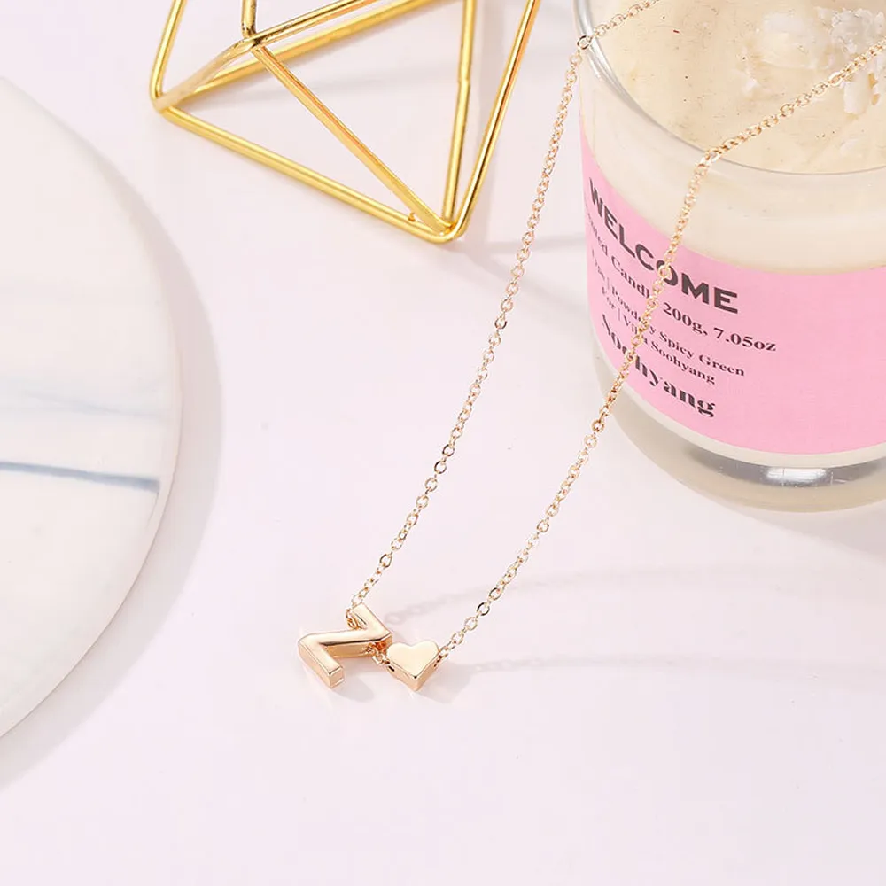 Tiny Heart Dainty Initial Necklace for Women - 18K Gold & Silver Plated Letter Pendant Choker, Adjustable 45+5cm Chain, Perfect Gift Jewelry showcase 5