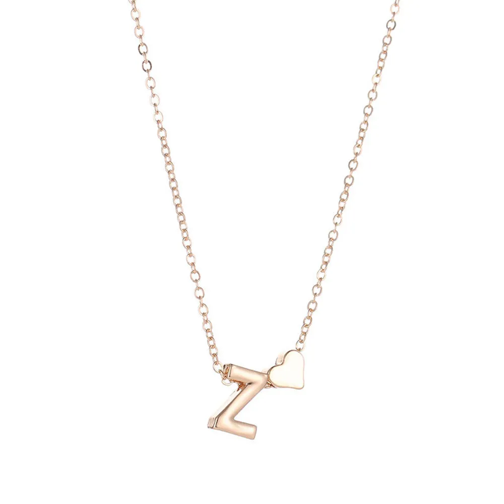 Tiny Heart Dainty Initial Necklace for Women - 18K Gold & Silver Plated Letter Pendant Choker, Adjustable 45+5cm Chain, Perfect Gift Jewelry showcase 7