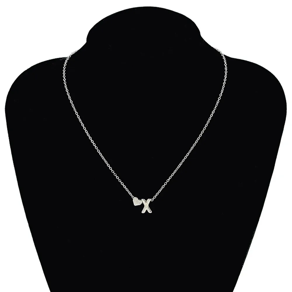 Tiny Heart Dainty Initial Necklace for Women - 18K Gold & Silver Plated Letter Pendant Choker, Adjustable 45+5cm Chain, Perfect Gift Jewelry showcase 12