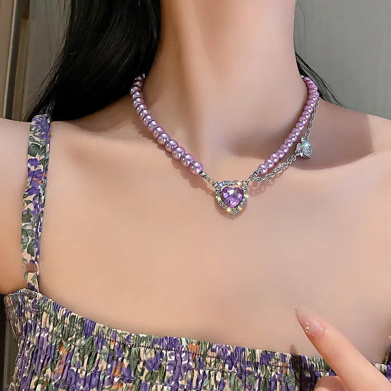 Kpop Pearl Choker Necklace for Women & Girls - Elegant Gold Color Goth Style Pendant Jewelry, Trendy 2022 Collar Chain for Neck showcase 27