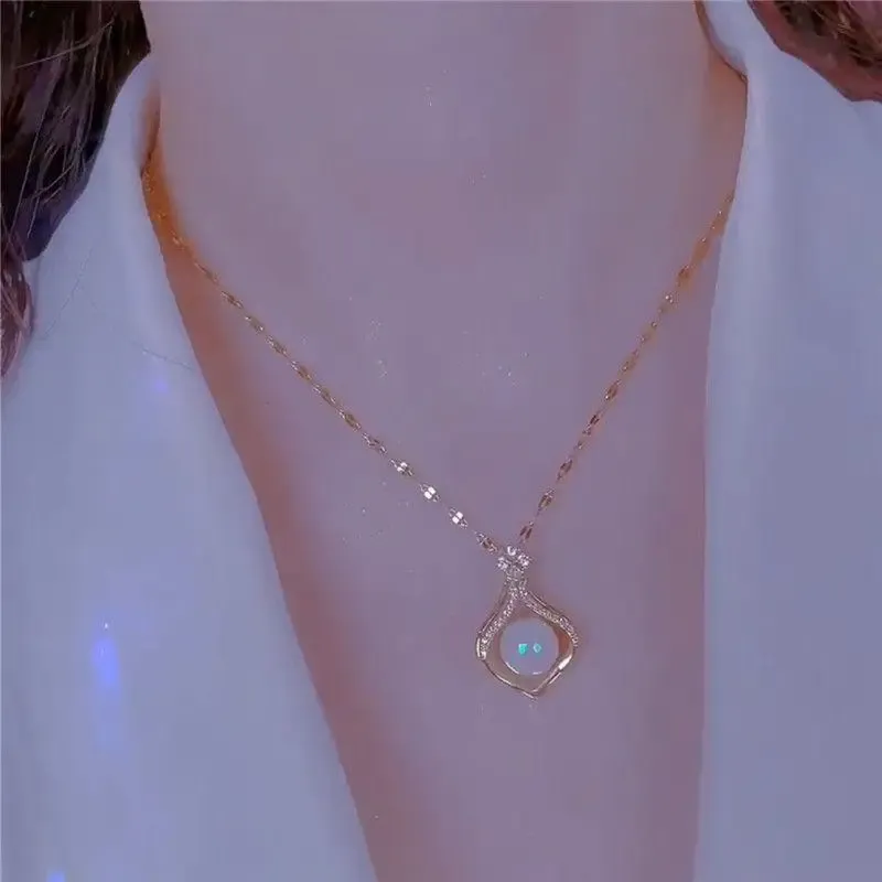 Kpop Pearl Choker Necklace for Women & Girls - Elegant Gold Color Goth Style Pendant Jewelry, Trendy 2022 Collar Chain for Neck showcase 6