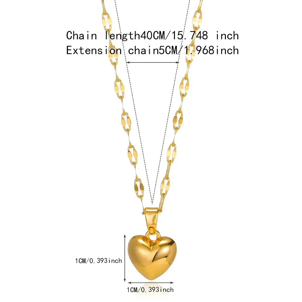 Elegant Stainless Steel Gold Beloved Charm Pendant Necklace - Trendy Clavicle Chain for Women and Girls, Perfect Holiday Gift showcase 6