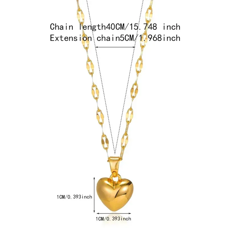 Elegant Stainless Steel Gold Beloved Charm Pendant Necklace - Trendy Clavicle Chain for Women and Girls, Perfect Holiday Gift thumbnail 5