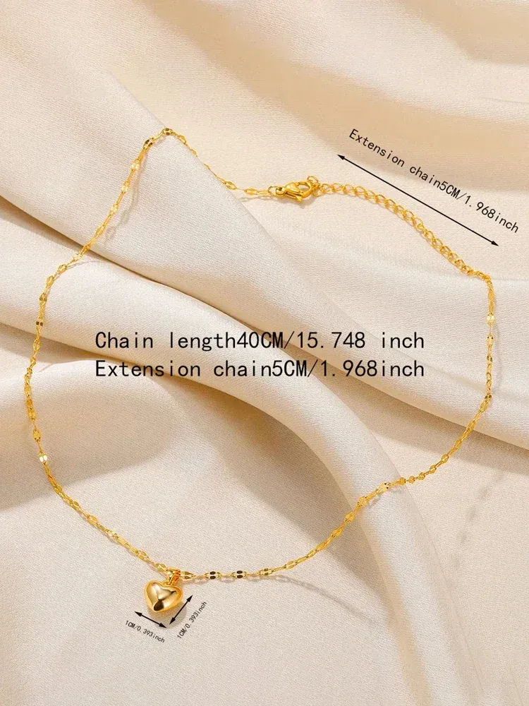 Elegant Stainless Steel Gold Beloved Charm Pendant Necklace - Trendy Clavicle Chain for Women and Girls, Perfect Holiday Gift showcase 3