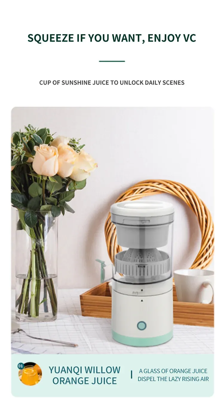 Portable Automatic USB Juicer Cup - Electric Citrus Fruit Juicer Machine for Oranges, Lemons, Apples - Easy Clean, 400ml Capacity, Ideal for Healthy Drinks in Ghana showcase 8