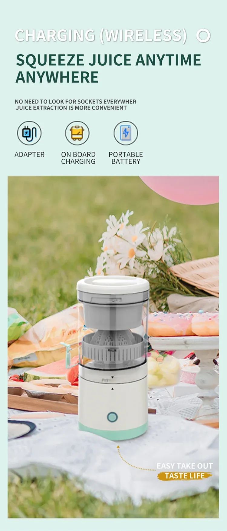 Portable Automatic USB Juicer Cup - Electric Citrus Fruit Juicer Machine for Oranges, Lemons, Apples - Easy Clean, 400ml Capacity, Ideal for Healthy Drinks in Ghana showcase 11