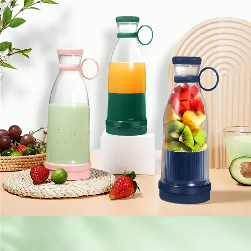Portable Electric Juicer Cup Blender - USB Rechargeable, 6 Blades, Mini Fruit Mixer for Smoothies & Milkshakes, Ideal for On-the-Go Freshness thumbnail 1