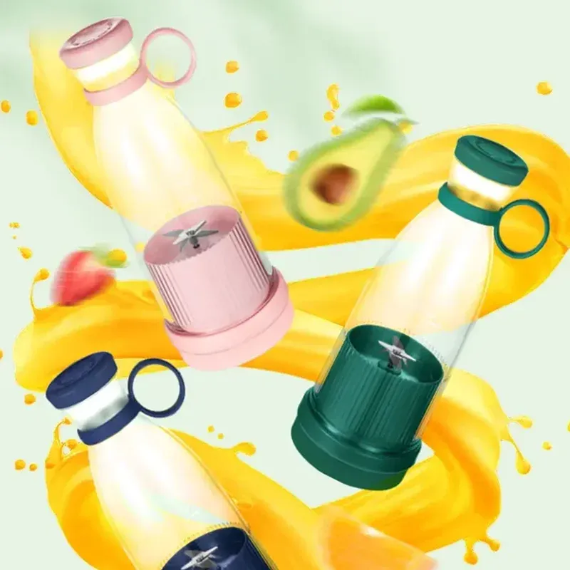 Portable Electric Juicer Cup Blender - USB Rechargeable, 6 Blades, Mini Fruit Mixer for Smoothies & Milkshakes, Ideal for On-the-Go Freshness thumbnail 4
