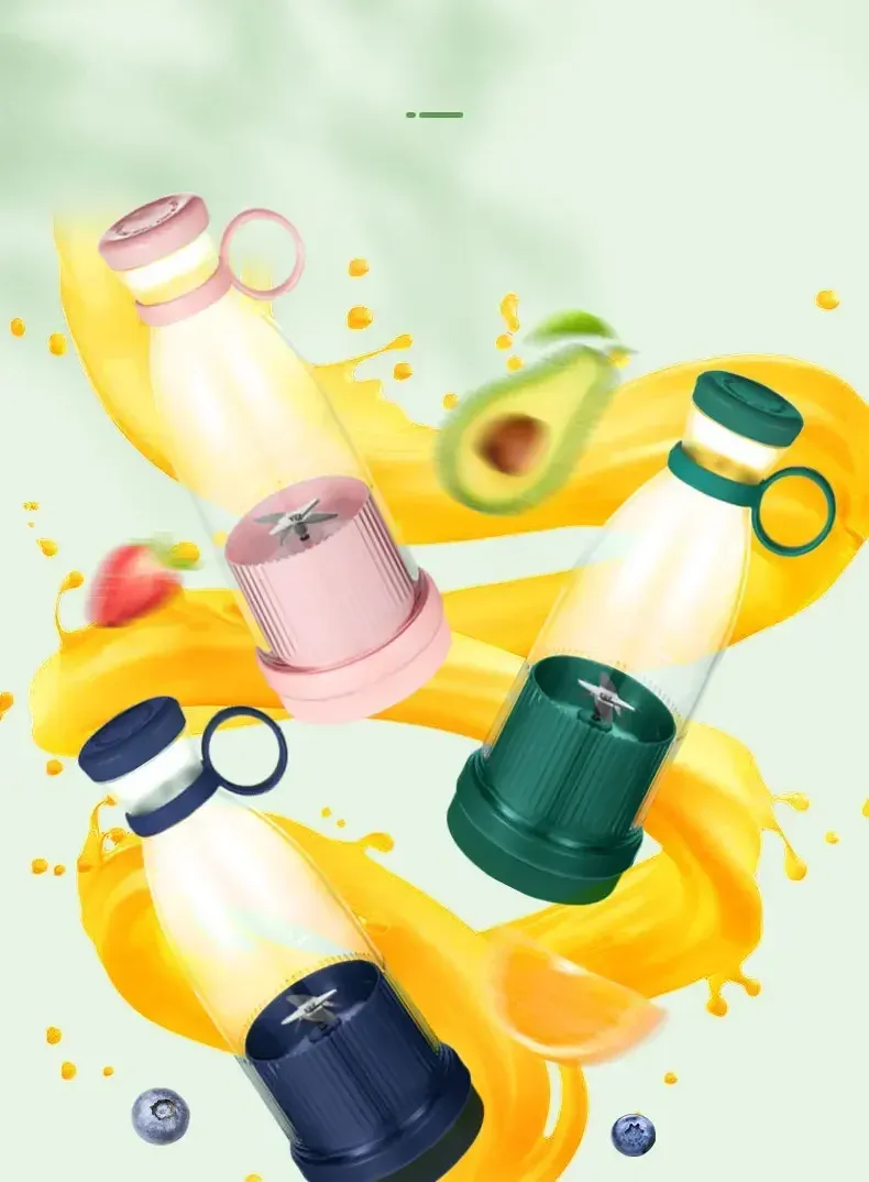 Portable Electric Juicer Cup Blender - USB Rechargeable, 6 Blades, Mini Fruit Mixer for Smoothies & Milkshakes, Ideal for On-the-Go Freshness showcase 4