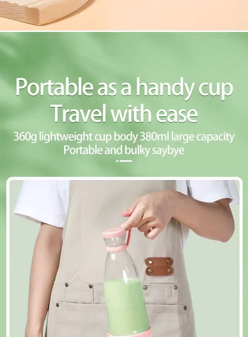 Portable Electric Juicer Cup Blender - USB Rechargeable, 6 Blades, Mini Fruit Mixer for Smoothies & Milkshakes, Ideal for On-the-Go Freshness showcase 11