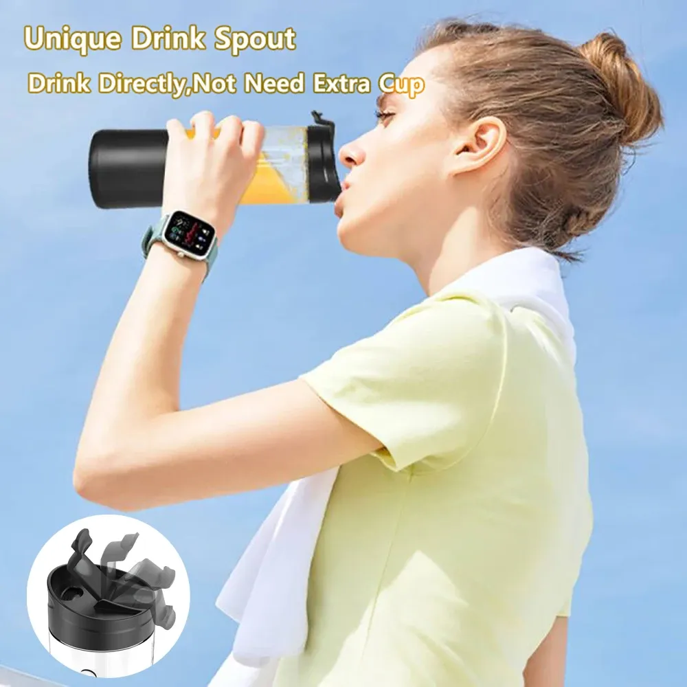 Mini Portable Blender Electric Juicer for Smoothies & Fresh Juice | Rechargeable 530ml Fruit Mixer with 4000mAh Battery, 150W High-Speed Motor, Crushes Ice | Perfect for On-the-Go showcase 10