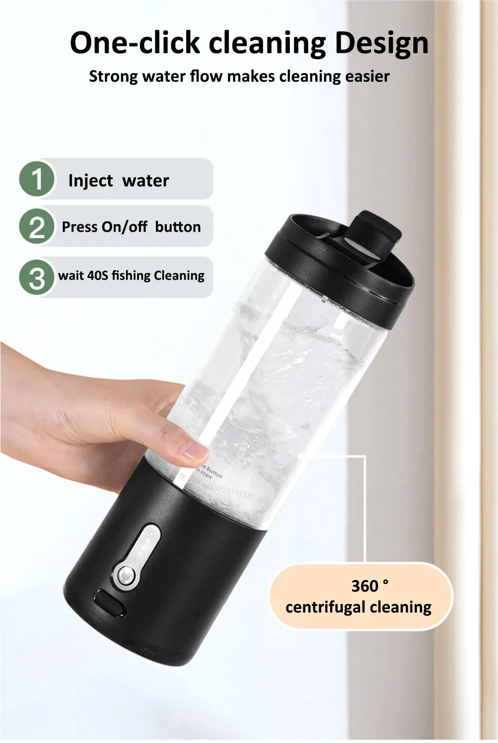 Mini Portable Blender Electric Juicer for Smoothies & Fresh Juice | Rechargeable 530ml Fruit Mixer with 4000mAh Battery, 150W High-Speed Motor, Crushes Ice | Perfect for On-the-Go showcase 11