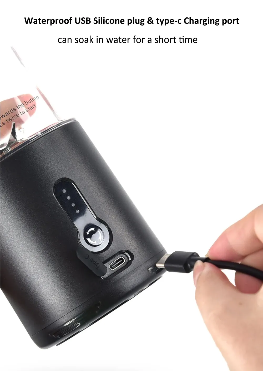 Mini Portable Blender Electric Juicer for Smoothies & Fresh Juice | Rechargeable 530ml Fruit Mixer with 4000mAh Battery, 150W High-Speed Motor, Crushes Ice | Perfect for On-the-Go showcase 12