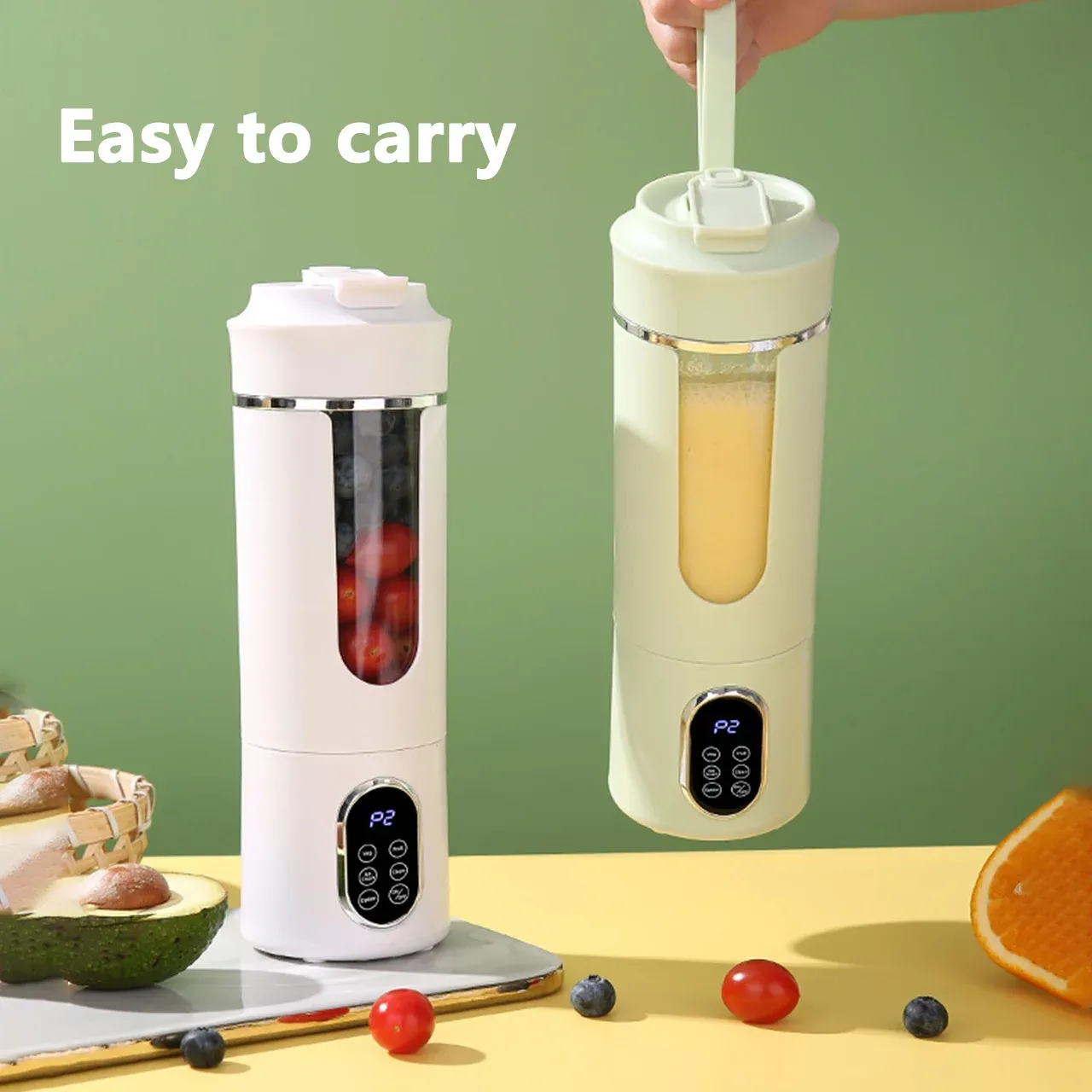 Portable 530ml Wireless Juicer Blender with 12 Blades, USB Charging, Crushed Ice Function, and Auto-Cleaning - Perfect for Fresh Juices On-the-Go thumbnail 6