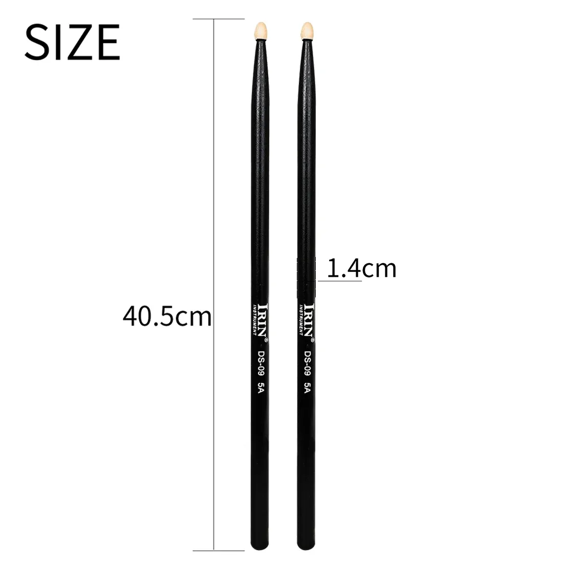IRIN 5A Maple Wood Drumsticks Pair - Solid Construction, Teardrop Mallet Heads for Jazz & Universal Percussion - Smooth Finish, Durable for Beginners & Pros showcase 2
