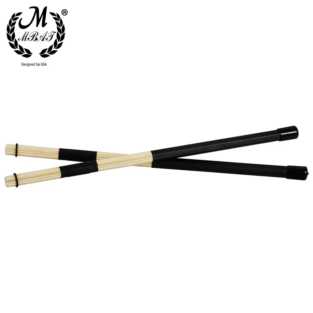 M MBAT 40CM Bamboo Drum Brushes Sticks with 19 Rods - Lightweight, Low Volume Percussion Accessories for Jazz, Folk Music - Durable & Protective showcase 9