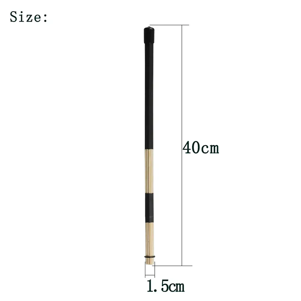 M MBAT 40CM Bamboo Drum Brushes Sticks with 19 Rods - Lightweight, Low Volume Percussion Accessories for Jazz, Folk Music - Durable & Protective showcase 3