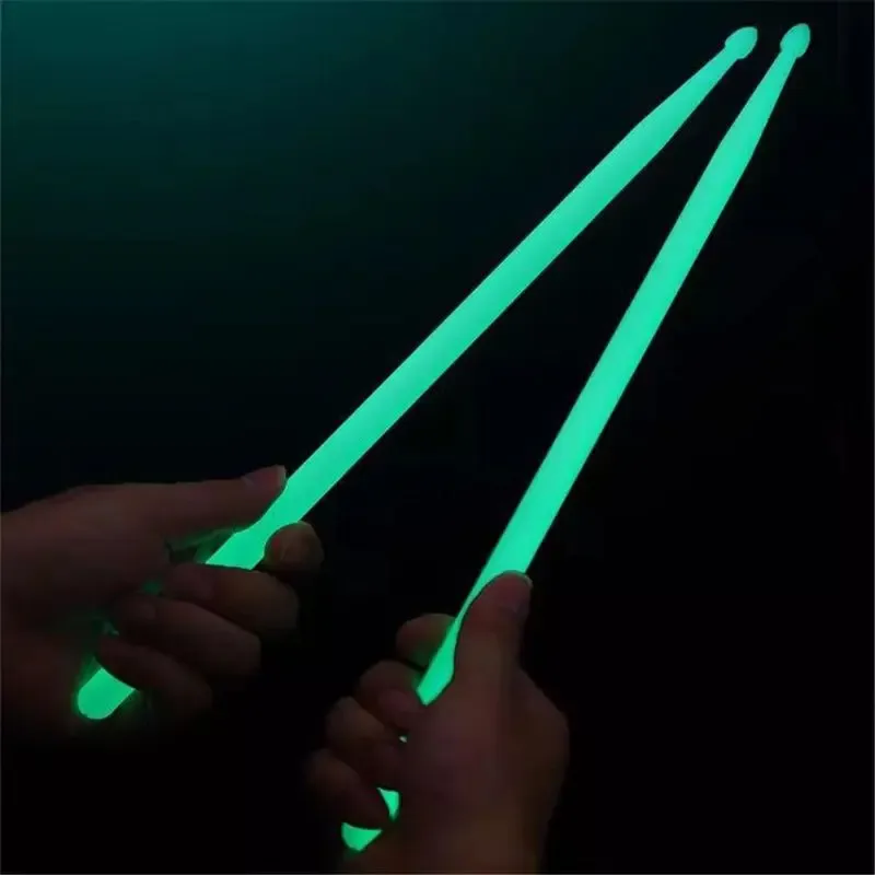 Luminous 5A Nylon Drumsticks - Glow in The Dark, Bright Light Musical Instrument Accessories for Jazz, Electronic, and Dumb Drums showcase 3