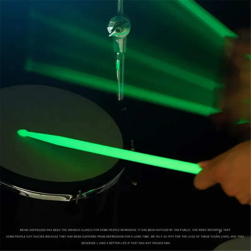 Luminous 5A Nylon Drumsticks - Glow in The Dark, Bright Light Musical Instrument Accessories for Jazz, Electronic, and Dumb Drums showcase 4