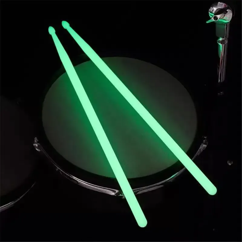 Luminous 5A Nylon Drumsticks - Glow in The Dark, Bright Light Musical Instrument Accessories for Jazz, Electronic, and Dumb Drums thumbnail 4