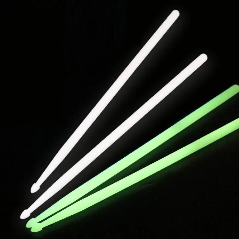 Luminous 5A Nylon Drumsticks - Glow in The Dark, Bright Light Musical Instrument Accessories for Jazz, Electronic, and Dumb Drums thumbnail 2