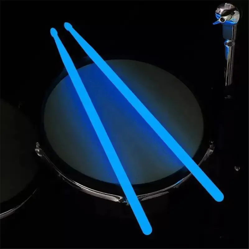 Luminous 5A Nylon Drumsticks - Glow in The Dark, Bright Light Musical Instrument Accessories for Jazz, Electronic, and Dumb Drums