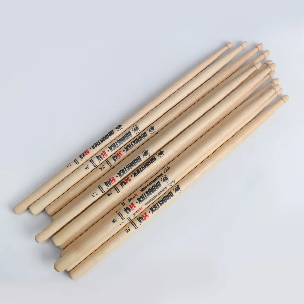 Professional 5A7A5B Maple Wood Drum Sticks with Skull Carving - Durable, Lightweight, and Responsive for Drummers, Live Performances, and Studio Recording thumbnail 2