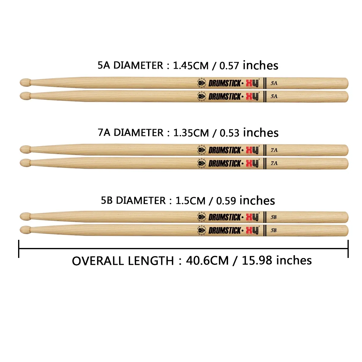 Professional 5A7A5B Maple Wood Drum Sticks with Skull Carving - Durable, Lightweight, and Responsive for Drummers, Live Performances, and Studio Recording thumbnail 5