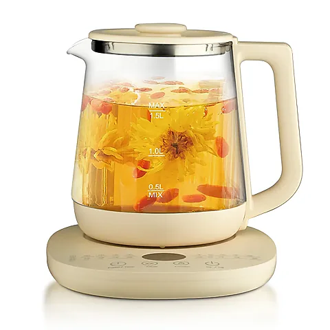 1.5L Electric Glass Kettle Health Preserving Pot - Multifunctional Smart Kettle for Tea & Coffee, Automatic Kitchen Appliance