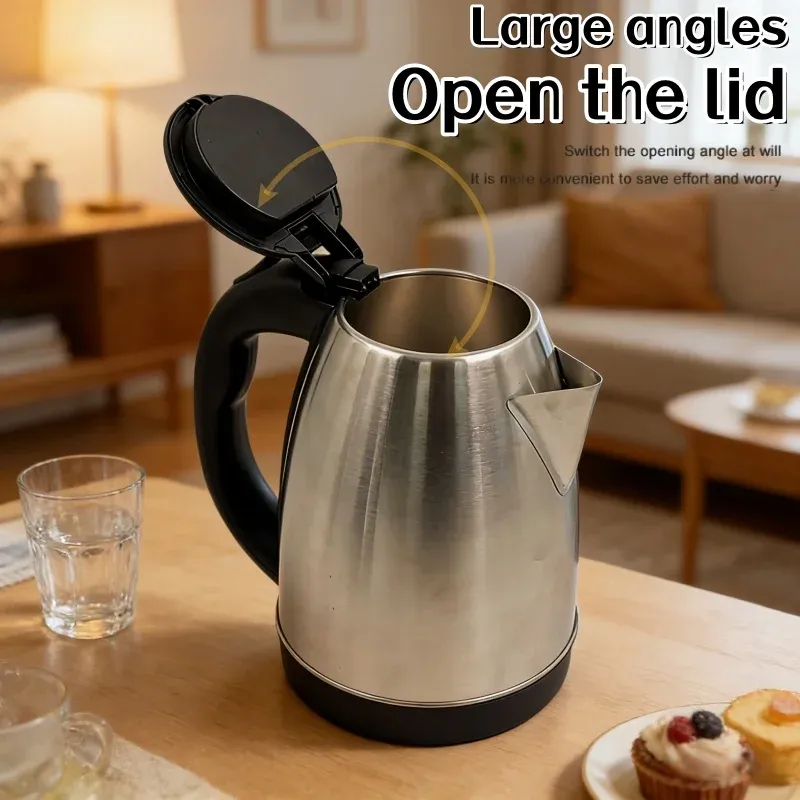 Smart Electric Kettle 2L Stainless Steel Portable Water Boiler - Fast Heating, Auto Shut-off for Home, Office, Travel thumbnail 5