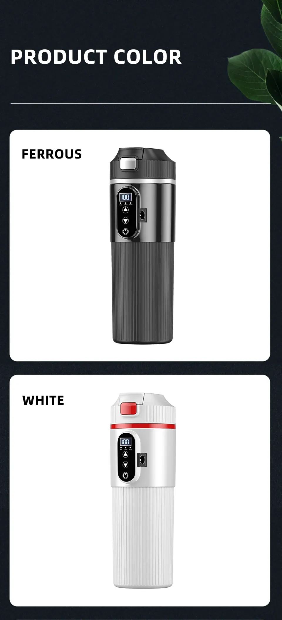 12V/24V 500ML Electric Heating Cup Kettle - 304 Stainless Steel Travel Water Heater Bottle with Auto Shut-Off, Fast Boiling for Car & Travel showcase 12