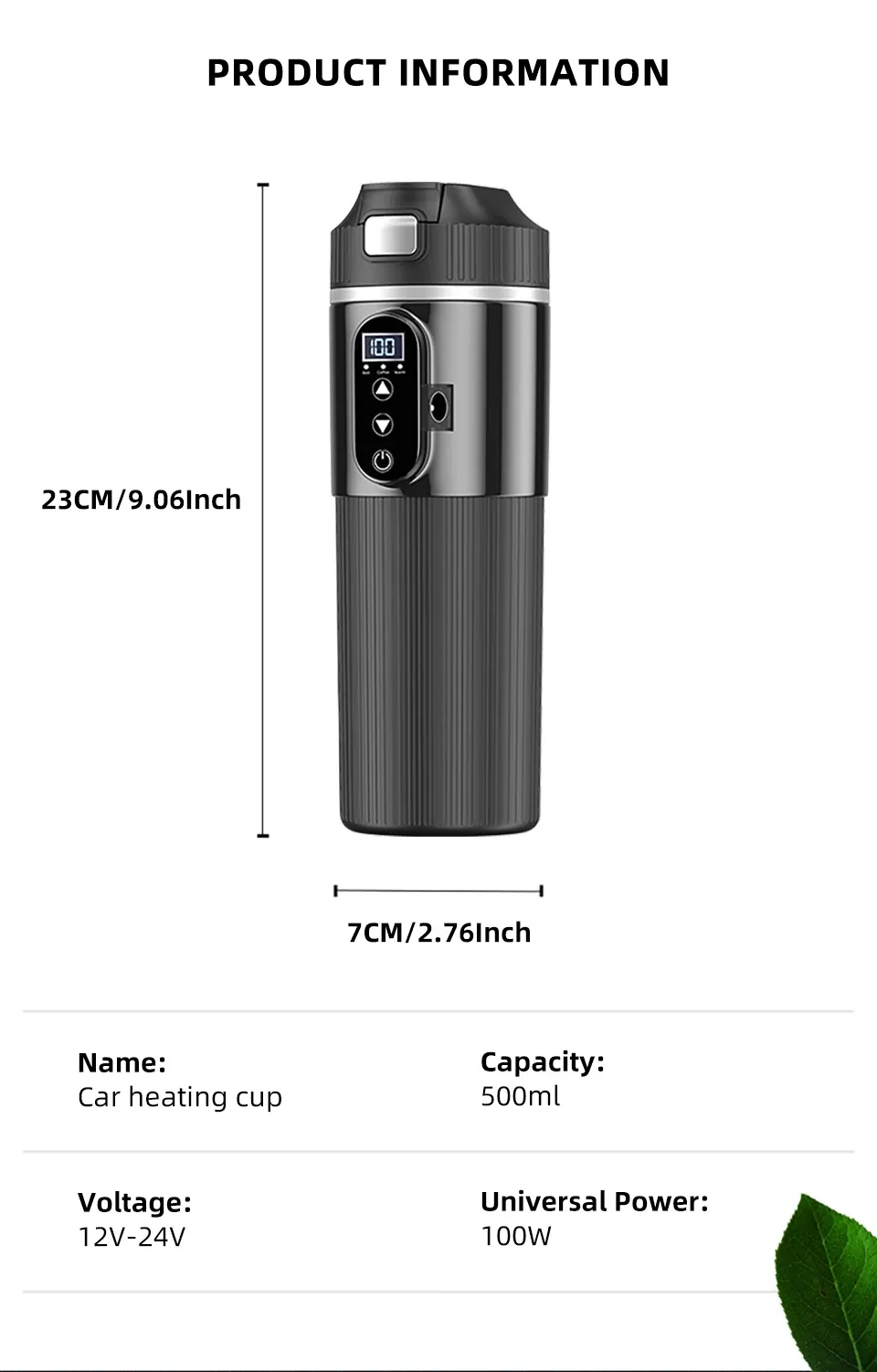 12V/24V 500ML Electric Heating Cup Kettle - 304 Stainless Steel Travel Water Heater Bottle with Auto Shut-Off, Fast Boiling for Car & Travel showcase 13