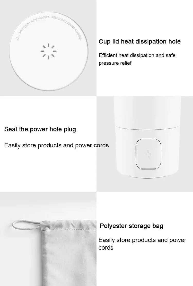 Xiaomi Mijia Portable Electric Kettle 2 - 350ml Smart Thermos Cup, Fast Water Boiler with 6 Temperature Settings, 300W, 12-Hour Keep Warm, 316L Stainless Steel, Travel Friendly, 110-220V Universal Voltage showcase 12