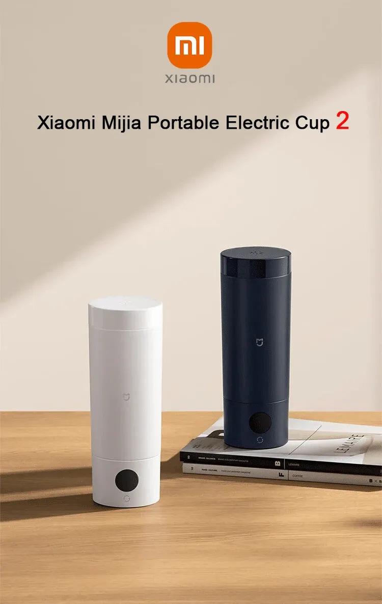 Xiaomi Mijia Portable Electric Kettle 2 - 350ml Smart Thermos Cup, Fast Water Boiler with 6 Temperature Settings, 300W, 12-Hour Keep Warm, 316L Stainless Steel, Travel Friendly, 110-220V Universal Voltage showcase 1
