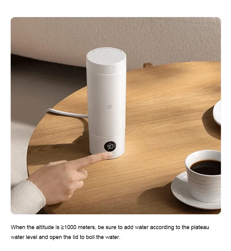 Xiaomi Mijia Portable Electric Kettle 2 - 350ml Smart Thermos Cup, Fast Water Boiler with 6 Temperature Settings, 300W, 12-Hour Keep Warm, 316L Stainless Steel, Travel Friendly, 110-220V Universal Voltage showcase 8