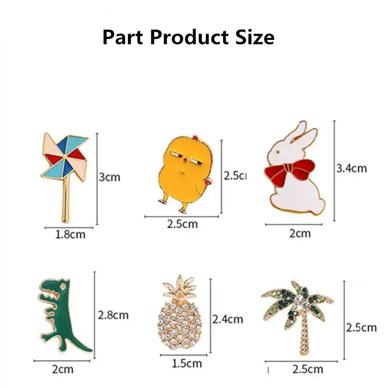 Cute Enamel Pins Set: Random Animal & Plant Metal Badges for Backpacks, Clothing, Hats, Bags - Fun Jewelry for Women & Kids thumbnail 5