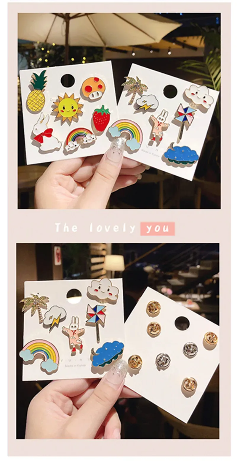 Cute Enamel Pins Set: Random Animal & Plant Metal Badges for Backpacks, Clothing, Hats, Bags - Fun Jewelry for Women & Kids showcase 3