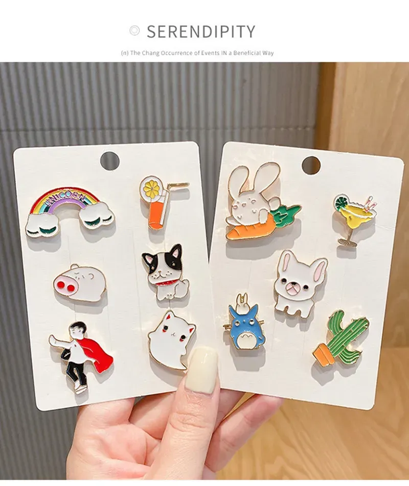 Cute Enamel Pins Set: Random Animal & Plant Metal Badges for Backpacks, Clothing, Hats, Bags - Fun Jewelry for Women & Kids showcase 4