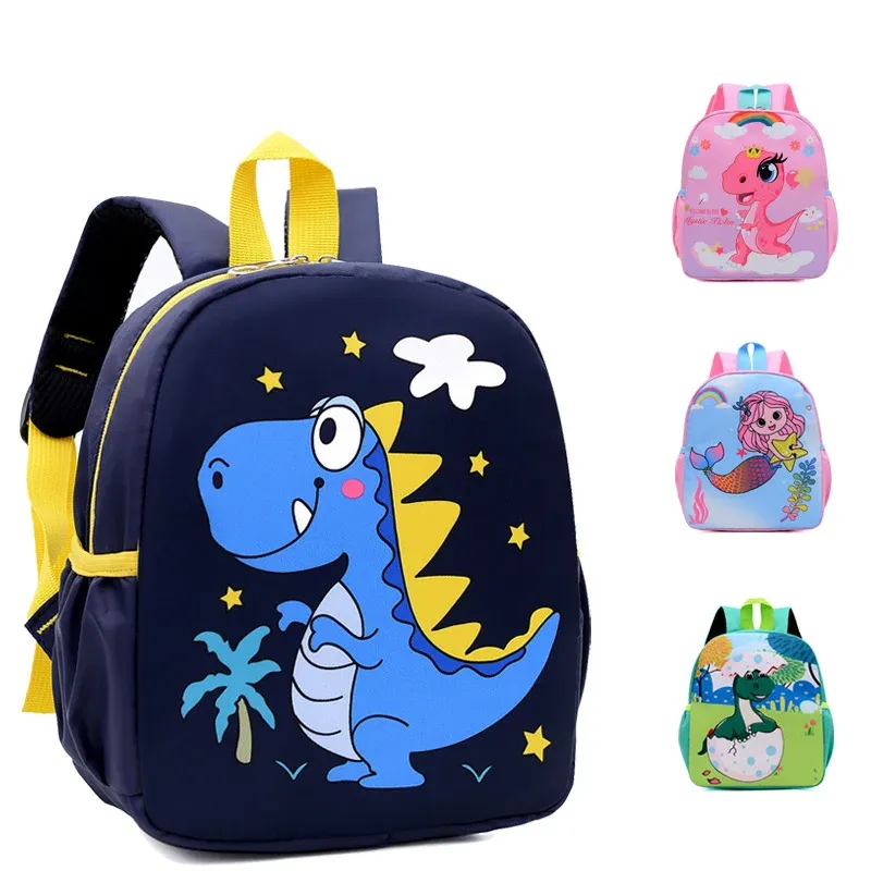 Cute Cartoon Dinosaur Baby Backpacks for Kindergarten, School Bags for Boys and Girls, Adjustable Animal Kid Backpacks thumbnail 1