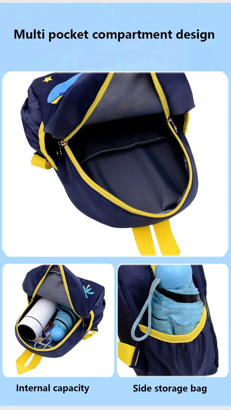 Cute Cartoon Dinosaur Baby Backpacks for Kindergarten, School Bags for Boys and Girls, Adjustable Animal Kid Backpacks showcase 3