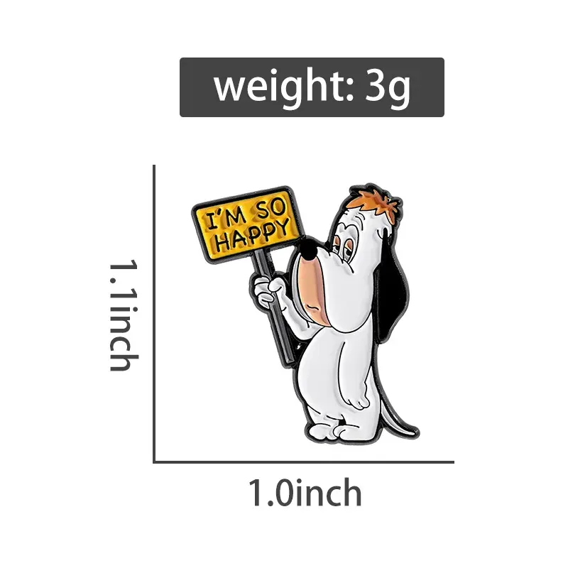 Cute Cartoon Dog Enamel Pins - Funny Animation Brooch Lapel Badge for Backpacks, Ideal Animal Jewelry Gift for Kids & Friends thumbnail 2