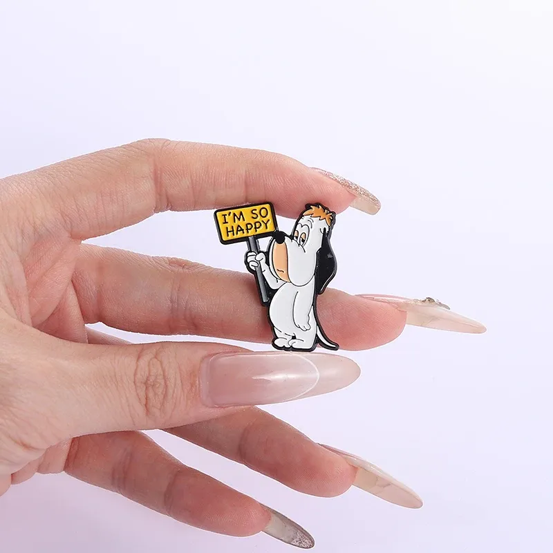 Cute Cartoon Dog Enamel Pins - Funny Animation Brooch Lapel Badge for Backpacks, Ideal Animal Jewelry Gift for Kids & Friends showcase 3