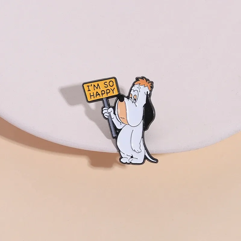 Cute Cartoon Dog Enamel Pins - Funny Animation Brooch Lapel Badge for Backpacks, Ideal Animal Jewelry Gift for Kids & Friends showcase 11