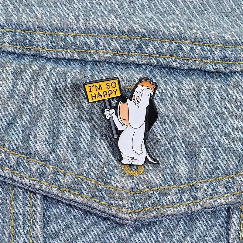 Cute Cartoon Dog Enamel Pins - Funny Animation Brooch Lapel Badge for Backpacks, Ideal Animal Jewelry Gift for Kids & Friends showcase 5