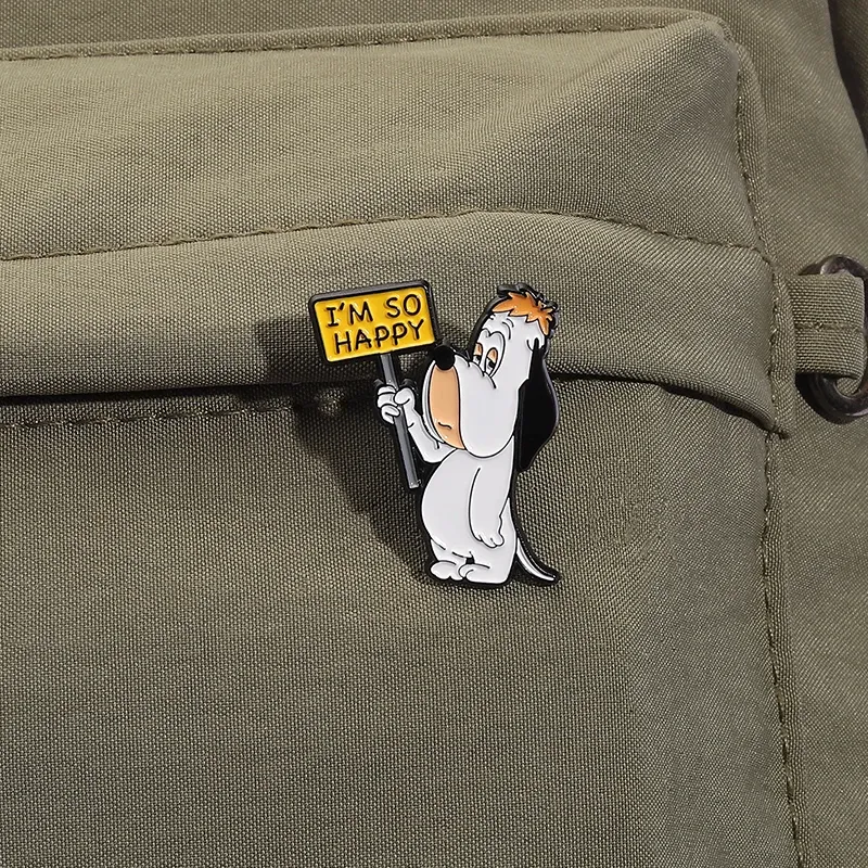 Cute Cartoon Dog Enamel Pins - Funny Animation Brooch Lapel Badge for Backpacks, Ideal Animal Jewelry Gift for Kids & Friends showcase 7