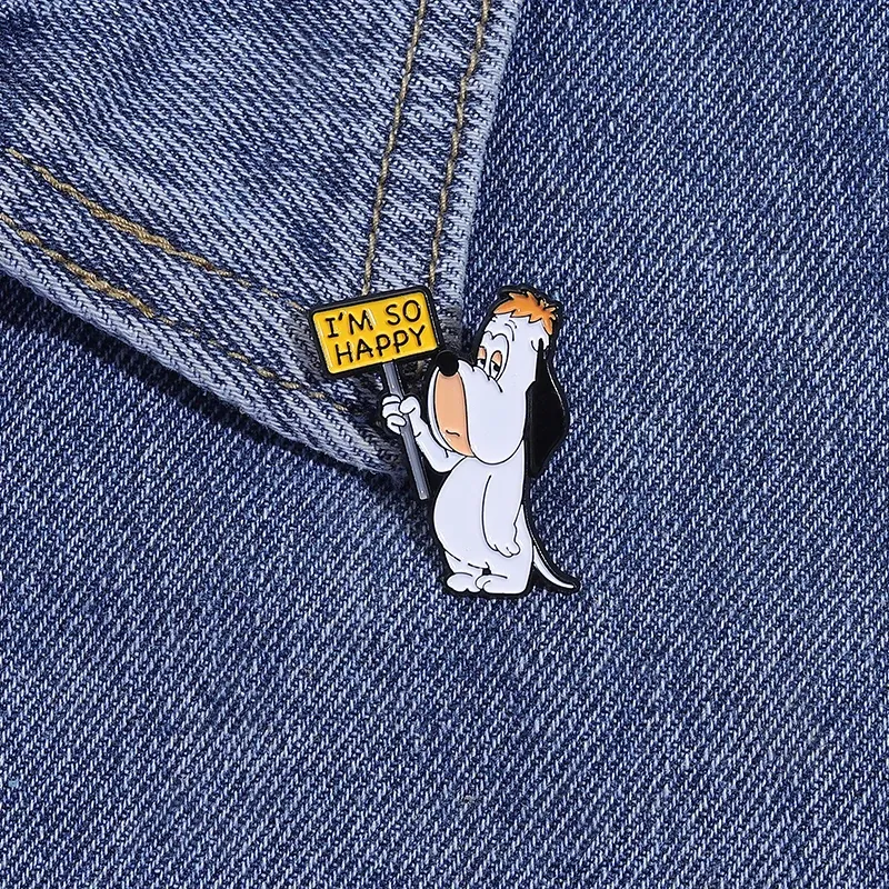 Cute Cartoon Dog Enamel Pins - Funny Animation Brooch Lapel Badge for Backpacks, Ideal Animal Jewelry Gift for Kids & Friends showcase 4