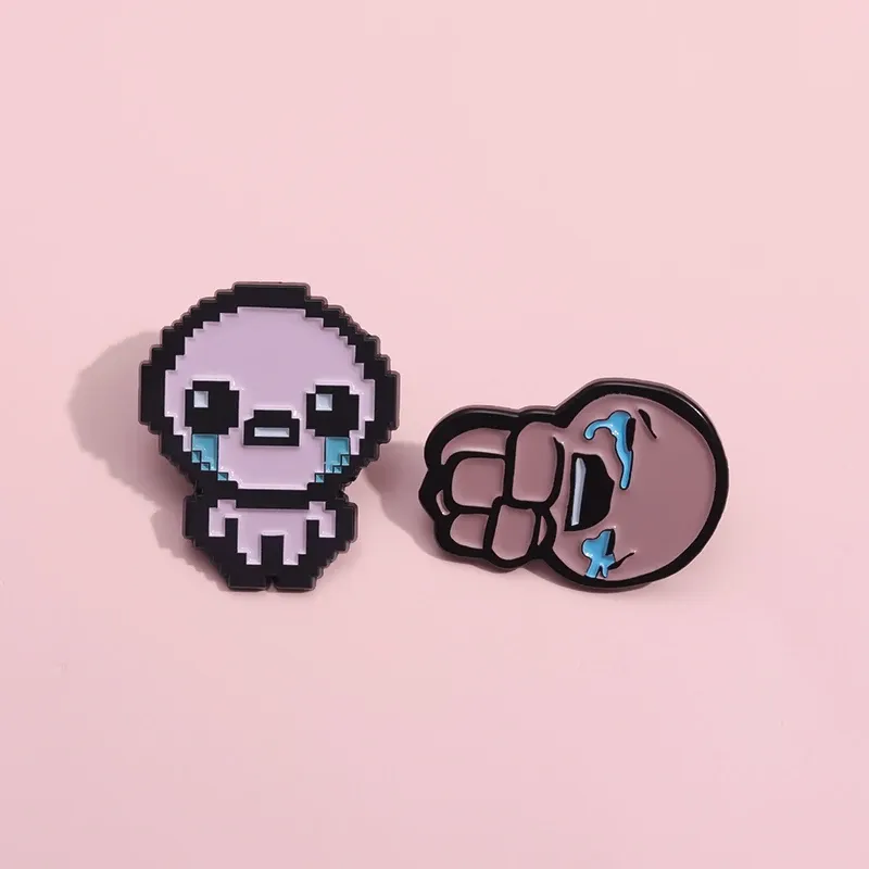 The Binding of Isaac Retro Pixel Art Enamel Pin Badge - Cute Custom Metal Game Jewelry for Backpacks, Lapels, Gifts for Kids & Friends showcase 4