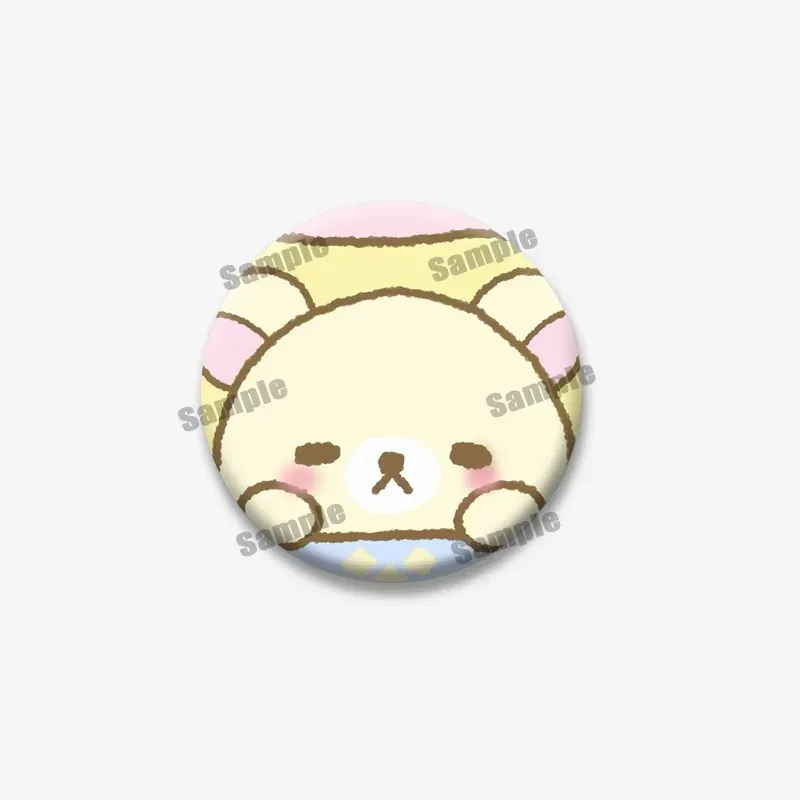 Cute Rilakkuma Bear Cartoon Button Pins Brooch Badge Accessory - 32mm/44mm/50mm/58mm Tinplate Coin Pins for Backpacks, Clothing, Collars - Fun Gifts for Kids & Friends thumbnail 4