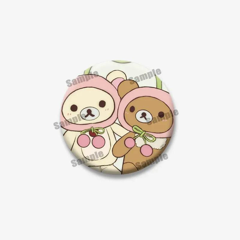 Cute Rilakkuma Bear Cartoon Button Pins Brooch Badge Accessory - 32mm/44mm/50mm/58mm Tinplate Coin Pins for Backpacks, Clothing, Collars - Fun Gifts for Kids & Friends showcase 6