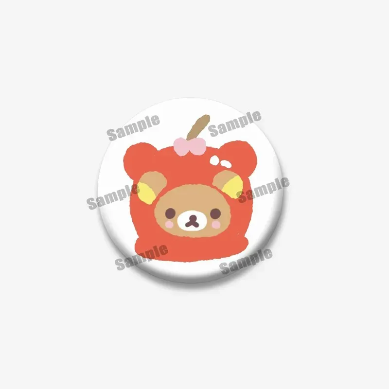 Cute Rilakkuma Bear Cartoon Button Pins Brooch Badge Accessory - 32mm/44mm/50mm/58mm Tinplate Coin Pins for Backpacks, Clothing, Collars - Fun Gifts for Kids & Friends showcase 5